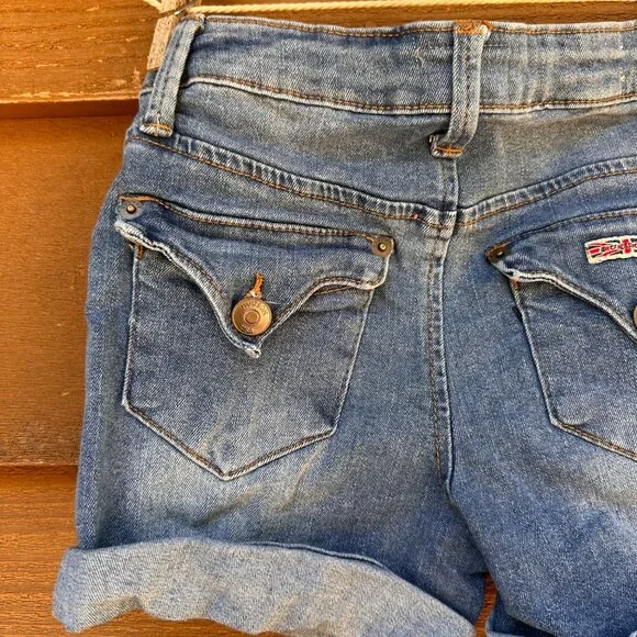 Hudson Girls Denim Cuffed Jean Shorts Size 12 Lightweight Casual Wear - Picture 8 of 9
